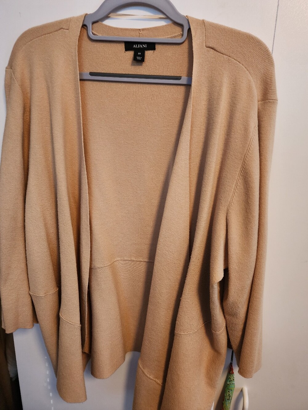 Alfani Women's Open-Front Tan Cardigan